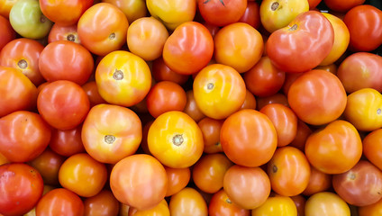 fresh tomatoes in market