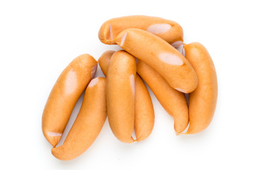 Pork sausage isolated on white background.