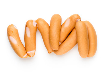 Pork sausage isolated on white background.