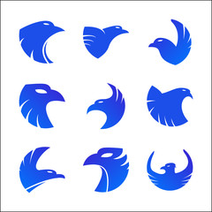 eagle animal logo vector icon illustration
