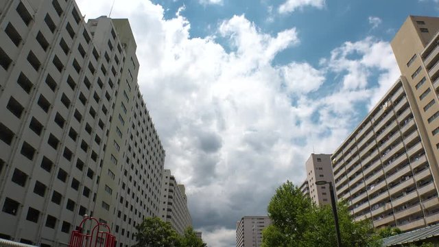 TAKASHIMADAIRA,  TOKYO,  JAPAN - CIRCA MAY 2018 : Scenery of RESIDENTIAL APARTMENT AREA around TAKASHIMADAIRA area in ITABASHI WARD.