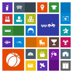 Modern, simple, colorful vector icon set with beverage, child, contact, social, human, fun, hair, safety, home, equipment, cooler, hat, door, football, belt, delivery, truck, skate, restaurant icons