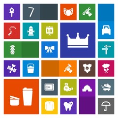 Modern, simple, colorful vector icon set with bird, lollipop, gardening, sickle, birdhouse, drink, safe, coffee, chief, construction, bow, suit, fashion, foreman, umbrella, industry, sugar, lamp icons