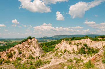 Fototapeta na wymiar Pilisjászfalu landscape in Hungary 2018 summer while hiking nature