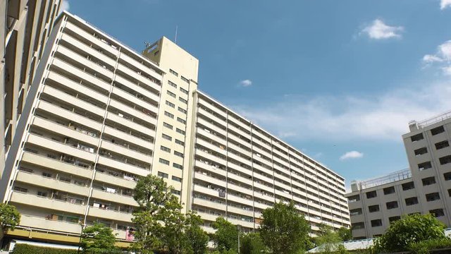 TAKASHIMADAIRA,  TOKYO,  JAPAN - CIRCA MAY 2018 : Scenery of RESIDENTIAL APARTMENT AREA around TAKASHIMADAIRA area in ITABASHI WARD.