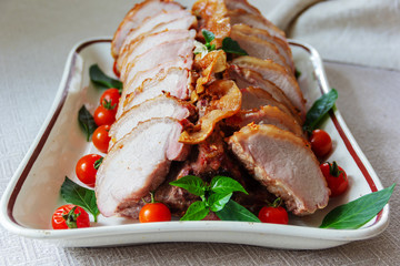 Meat, baked pork