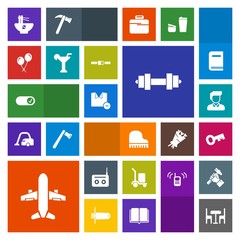 Modern, simple, colorful vector icon set with chinese, sound, noodle, music, delivery, cargo, chair, radio, man, fitness, key, alcohol, food, clothes, cup, media, shirt, white, decoration, plane icons