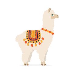 cute drawn llama or alpaca © StockVector