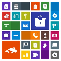 Modern, simple, colorful vector icon set with machine, sea, profile, sport, megaphone, christmas, xray, fish, package, button, pack, japan, food, sale, world, fire, , seafood, geography, poker icons