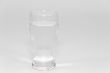 Water glass isolated on white
