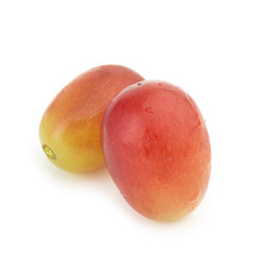 grapes red. ripe fresh. water drop isolated on white background