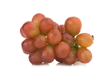 grapes red. ripe fresh. water drop isolated on white background
