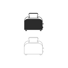 line&black toaster vector icon.
