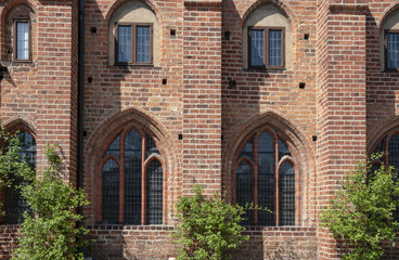 Fototapeta na wymiar Facade of monastery in Ystad Sweden