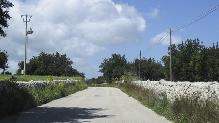 driving to  Modica in the province of Ragusa in Sicily, Italy