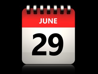 3d 29 june calendar