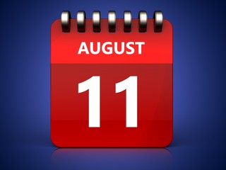 3d 11 august calendar