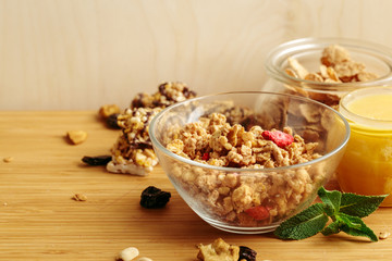 Healthy breakfast on the table