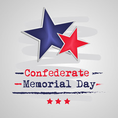 illustration of elements of Confederate Memorial Day background
