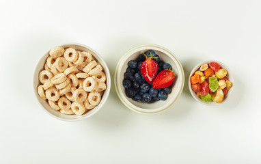 Healthy diet breakfast ingredients