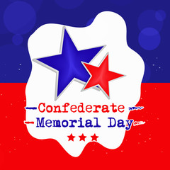 illustration of elements of Confederate Memorial Day background
