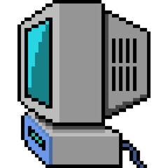 vector pixel art outdated television
