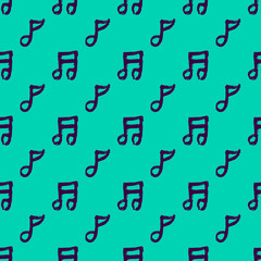 Abstract music notes seamless pattern background. Vector musical illustration melody decoration