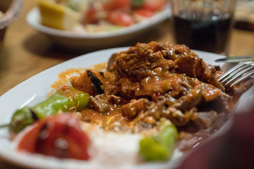 Roasted pork with sauce