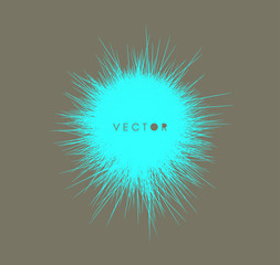 3d abstract vector element with prickles. Futuristic technology style. Can be used for presentations and design.