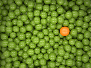 Limes background and along orange