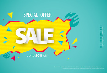 Sale banner template design for your business.