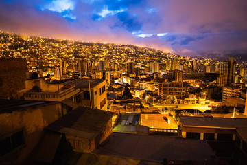 City of La Paz at early morning. Bolivia