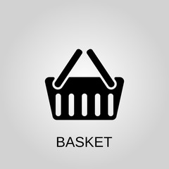 Basket icon. Basket symbol. Flat design. Stock - Vector illustration
