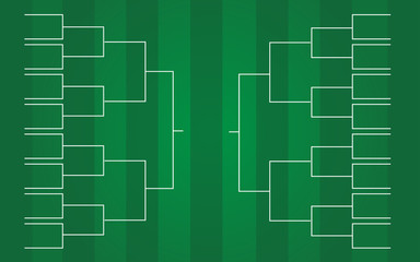 vector of 16 teams tournament bracket templates