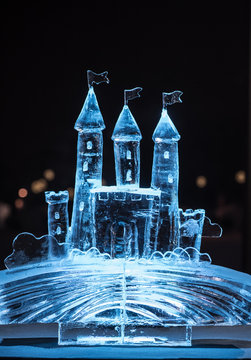 Fantasy ice blue castle