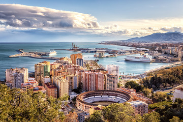Málaga, View from Alcazaba, Spain - 206974247