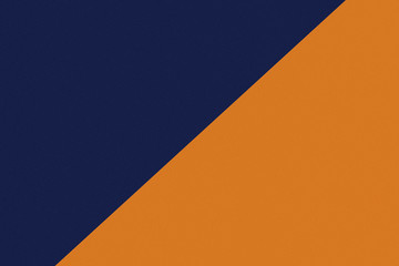 Two color paper with dark blue and orange of the image. Background