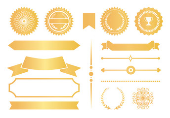Certificate Design Elements Labels Awards Ribbons