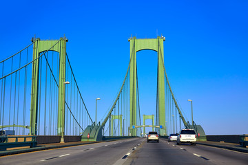 Fototapeta premium Delaware memorial bridge road in USA