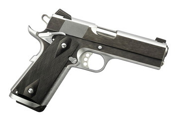 1911 .45 pistol metal handgun professional isolated
