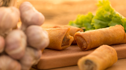Vietnamese food spring rolls

