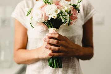 Obraz na płótnie Canvas Colorful bridal bouquets with flowers