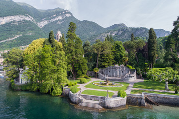 Teresio Olivelli Park, Tremezzo. Lake of Como in Italy