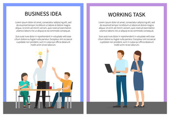 Business Idea and Working Task Vector Illustration