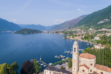 Fototapeta na wymiar Church of S.Lorenzo, Tremezzina. Lake of Como