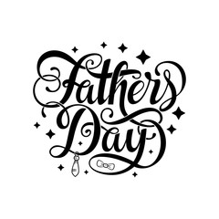 Happy fathers day vector typography. Vintage lettering for greeting cards, banners, t-shirt design.