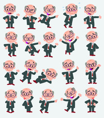 Cartoon character boy. Set with different postures, attitudes and poses, always in positive attitude, doing different activities in vector vector illustrations.