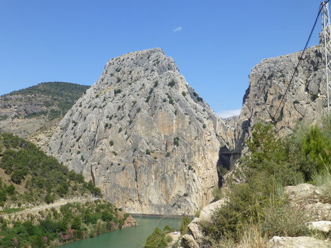 El caminito del Rey, paraje natural en el desfiladero de los Gaitanes, entre los t&eacute;rminos de Ardales, &Aacute;lora y Antequera, en  M&aacute;laga, comunidad aut&oacute;noma de Andaluc&iacute;a, Espa&ntilde;a