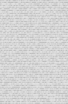 Computer data by 0 and 1 on white background. Seamless pattern, vertical