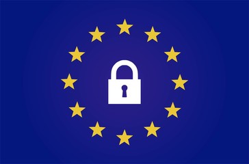 GDPR - General Data Protection Regulation vector illustration symbol